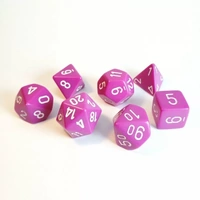 Chessex Opaque Light Purple/White Polyhedral 7-Die Set