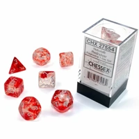 Chessex Nebula Red/Silver Polyhedral 7-Die Set