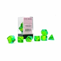 Chessex Gemini Translucent Green-Teal/Yellow Polyhedral 7-Die Set