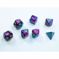 Chessex Gemini Purple-Teal/Gold Mini-hedral 7-Die Set