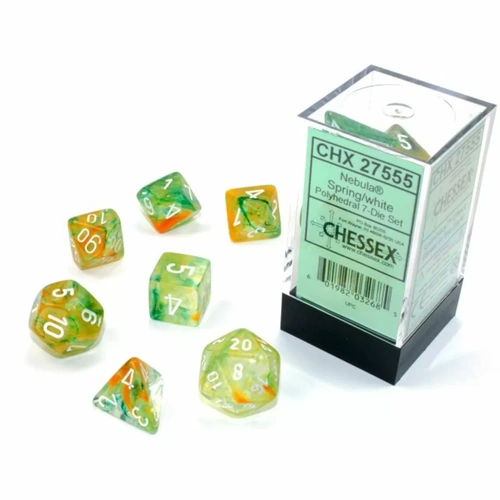 Chessex Nebula Spring/White Polyhedral 7-Die Set