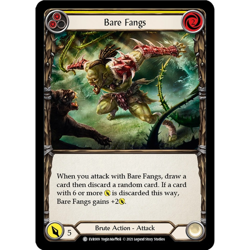 3x Bare Fangs (Yellow)  - EVR