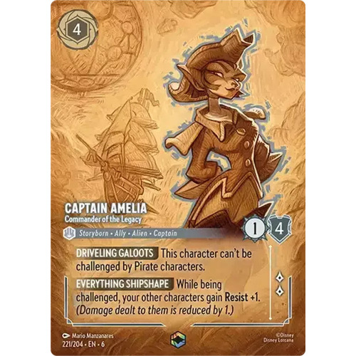 Captain Amelia - Commander of the Legacy (Enchanted) (221) FOIL - AZU