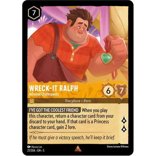 Wreck-It Ralph - Admiral Underpants  (21) FOIL - SHS