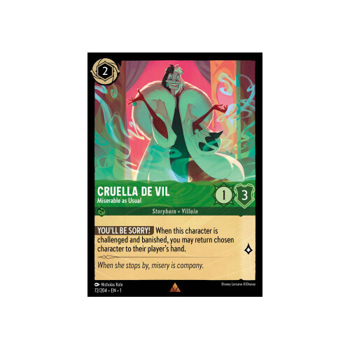 Cruella de Vil - Miserable as Usual (72) FOIL - TFC