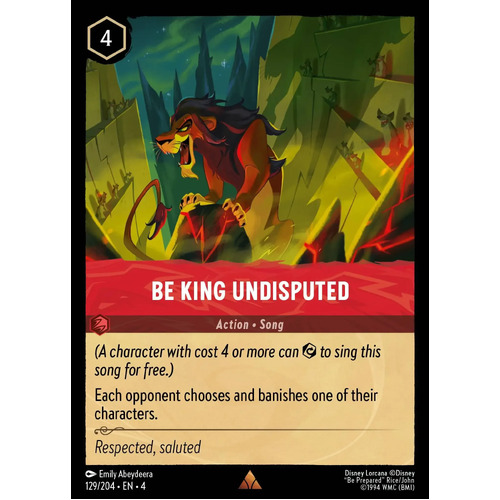 Be King Undisputed (129) - URR