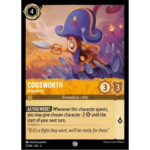 Cogsworth - Majordomo  (5) FOIL - URR