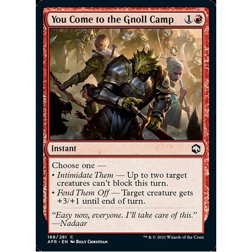 You Come To The Gnoll Camp - AFR