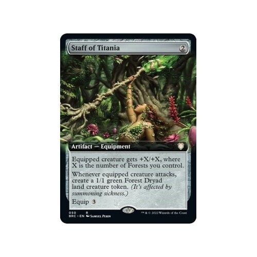 Staff of Titania (Extended Art) FOIL - BRC