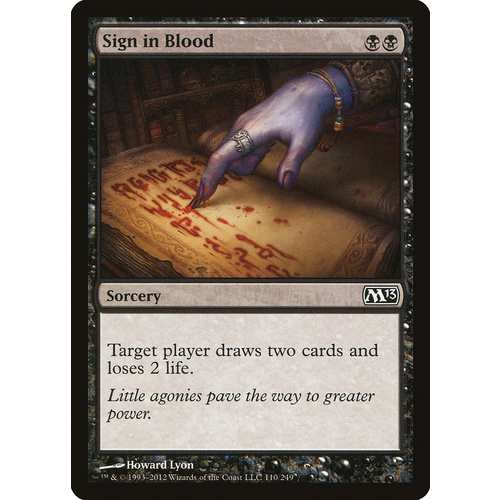 Sign in Blood - M13