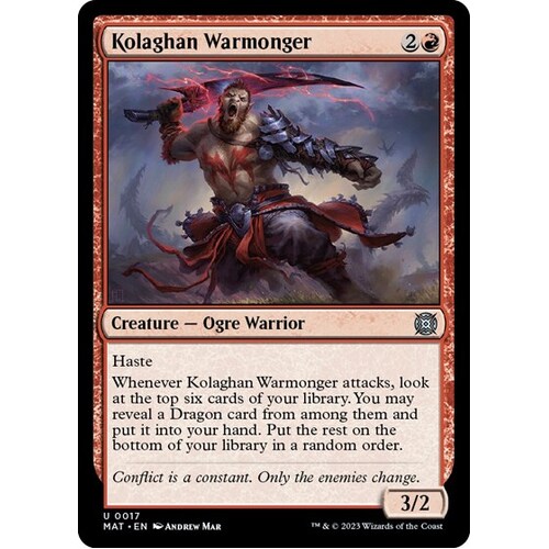 Kolaghan Warmonger - MAT