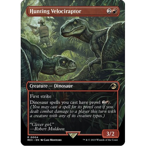 Hunting Velociraptor (Borderless) FOIL - REX