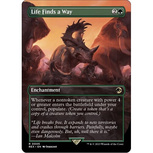 Life Finds a Way (Borderless) FOIL - REX