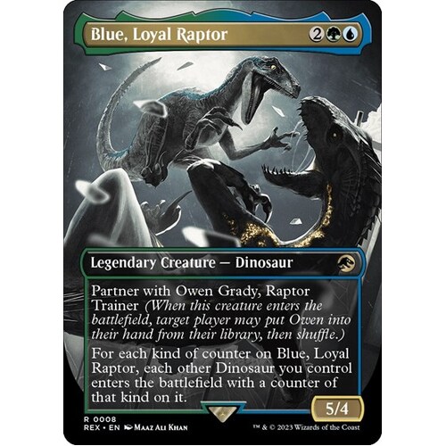 Blue, Loyal Raptor (Borderless) FOIL - REX