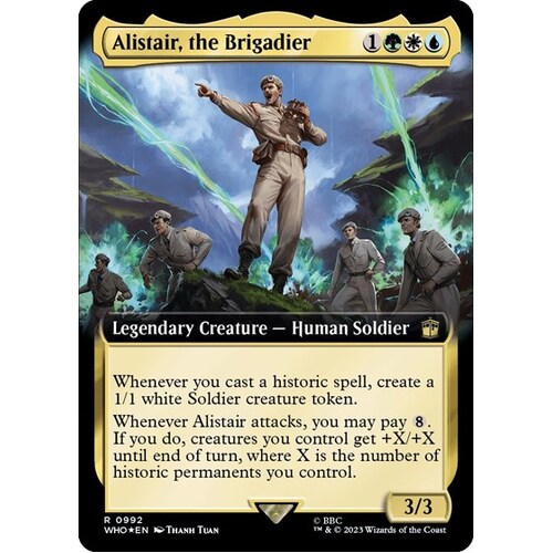 Alistair, the Brigadier (Extended Art) (Surge Foil) FOIL - WHO