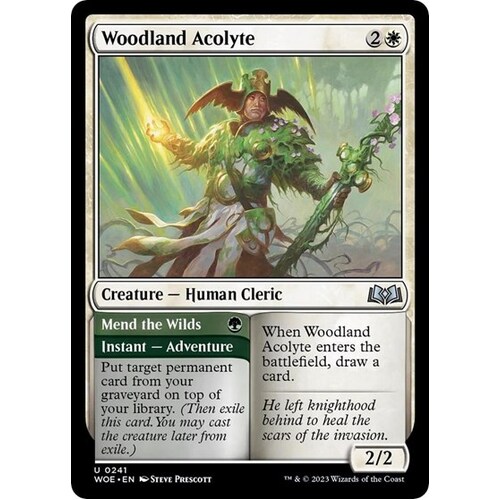 Woodland Acolyte FOIL - WOE