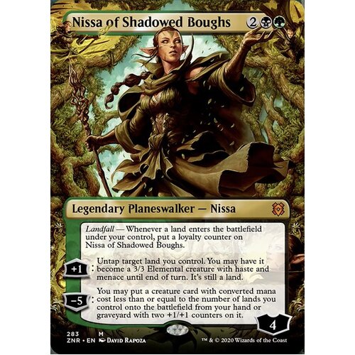 Nissa of Shadowed Boughs (Borderless Alternate Art) - ZNR