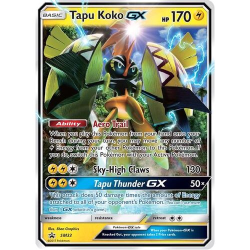 Tapu Koko GX - SM33 (Holofoil) - SMP