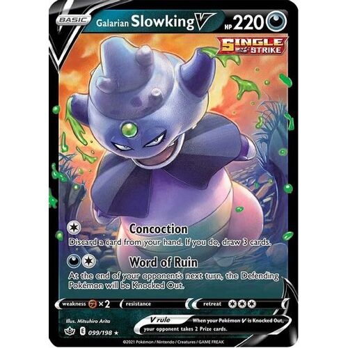 Galarian Slowking V (Holofoil) - SWSH06: Chilling Reign (SWSH06)